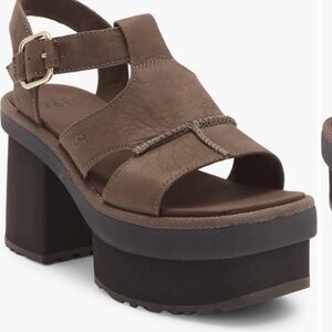 UGG Women's Tan Platform Sandals